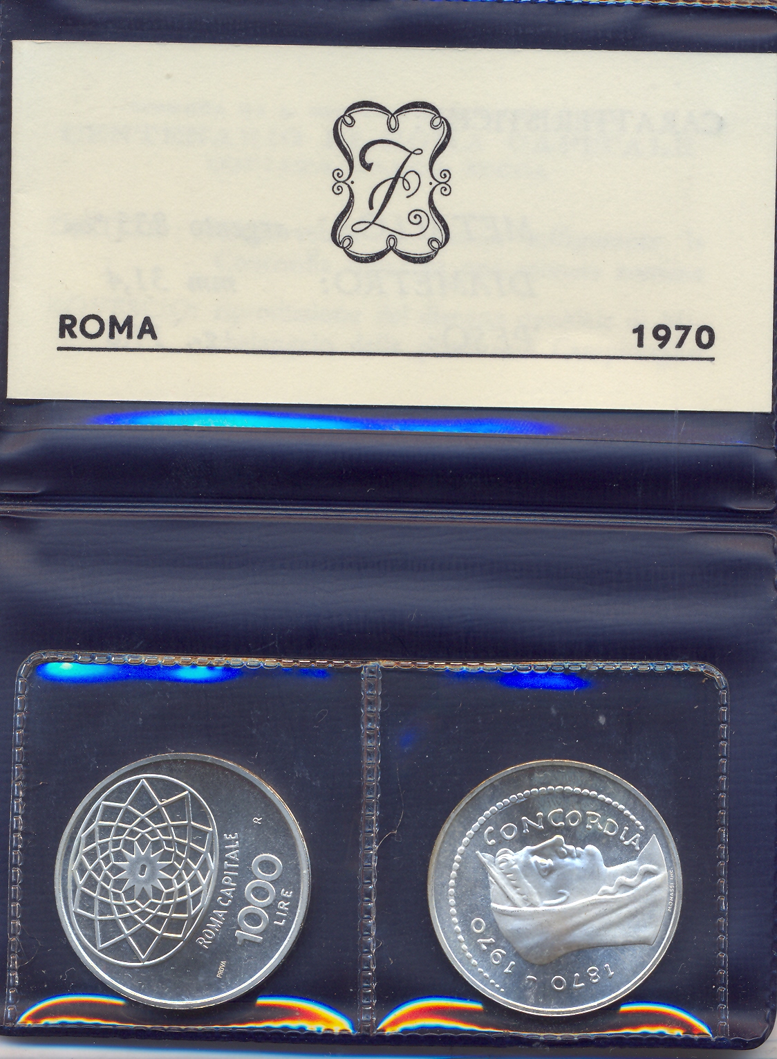 1000 lire Roma Capitale - zecca di Roma - PROVA E 1000 Lire FDC
